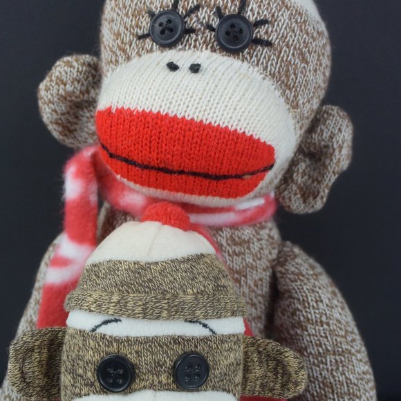 Vintage Handmade Sock Monkey & Ty Beanie "Socks" the Monkey - Picture 10 of 10